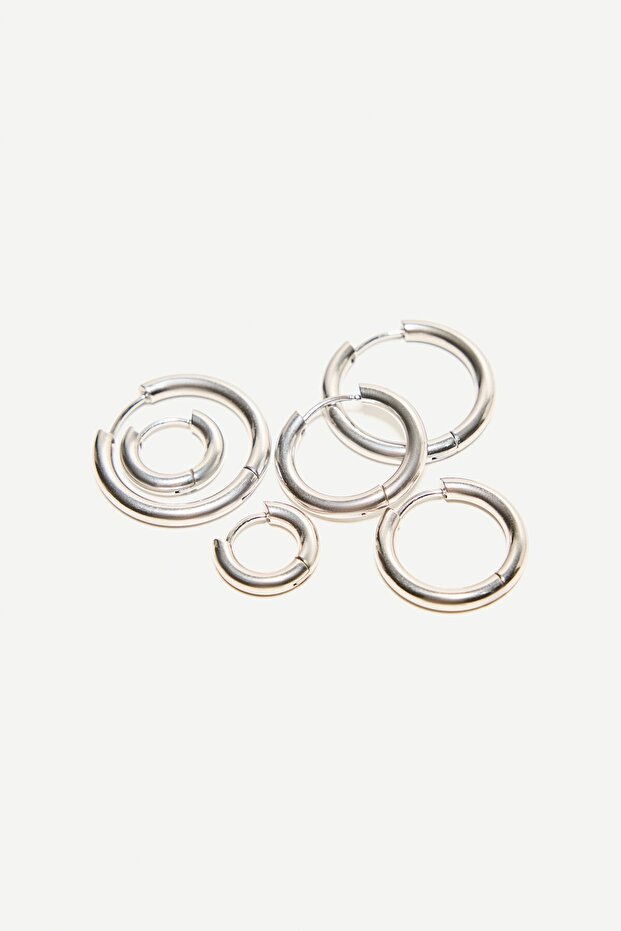 6'lı halka küpe seti - 2