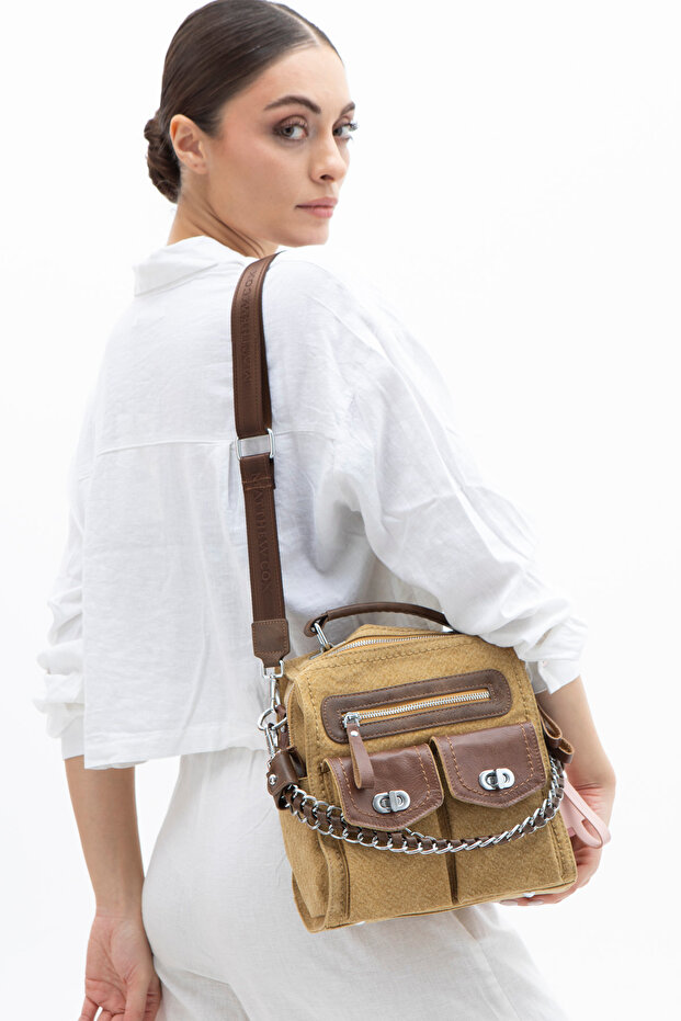 KADIN ÇAPRAZ ÇANTA CAMEL BYN2371 - 1