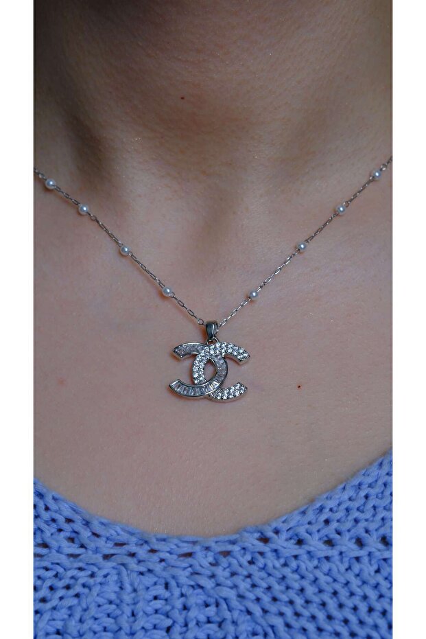 Gümüş Çelik Kolye - 3