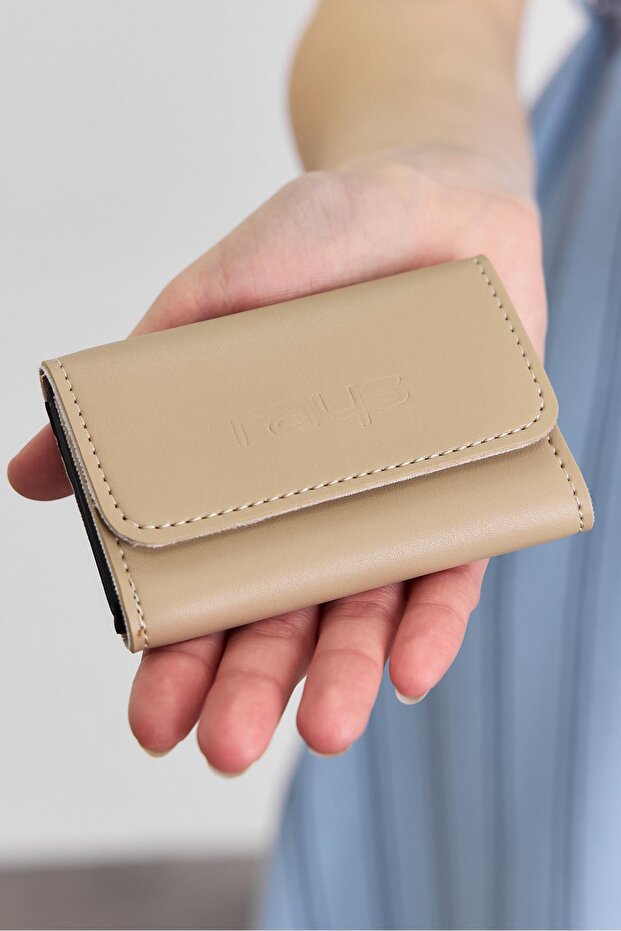 Cream Print Wallet 2121 - 1