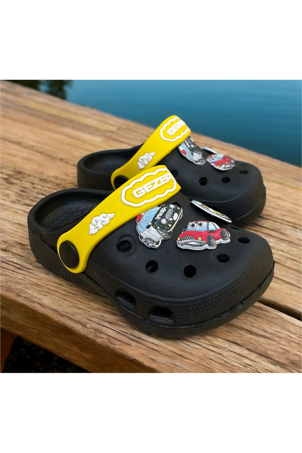 Car Decorated Boys' Cros Slippers Sandals. Garden Palj Pool Daily Boys' Slippers.