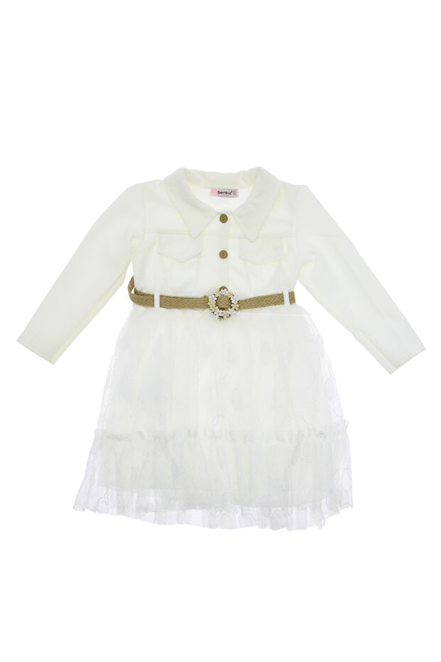 Girl's Dress - Belted Model Shoes