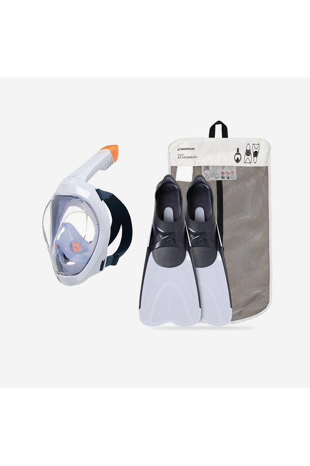 Subea Yetişkin Su Altı Keşif Maskesi Seti - Mavi - Easybreath - 1