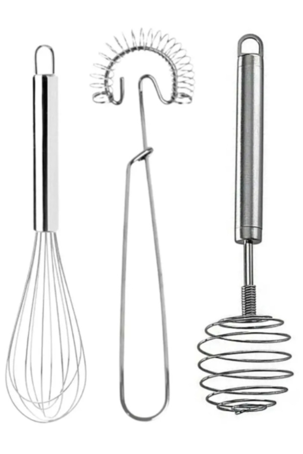 3 Pieces Stainless Steel Whisk Set