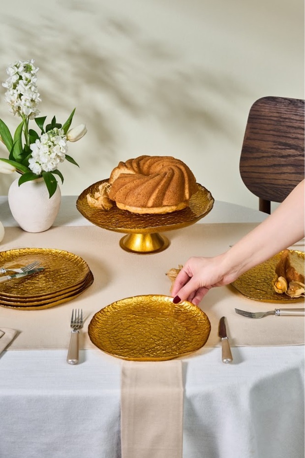 Zerrin Cam 7 Parça Pasta / Tatlı Seti 28 Cm - 2