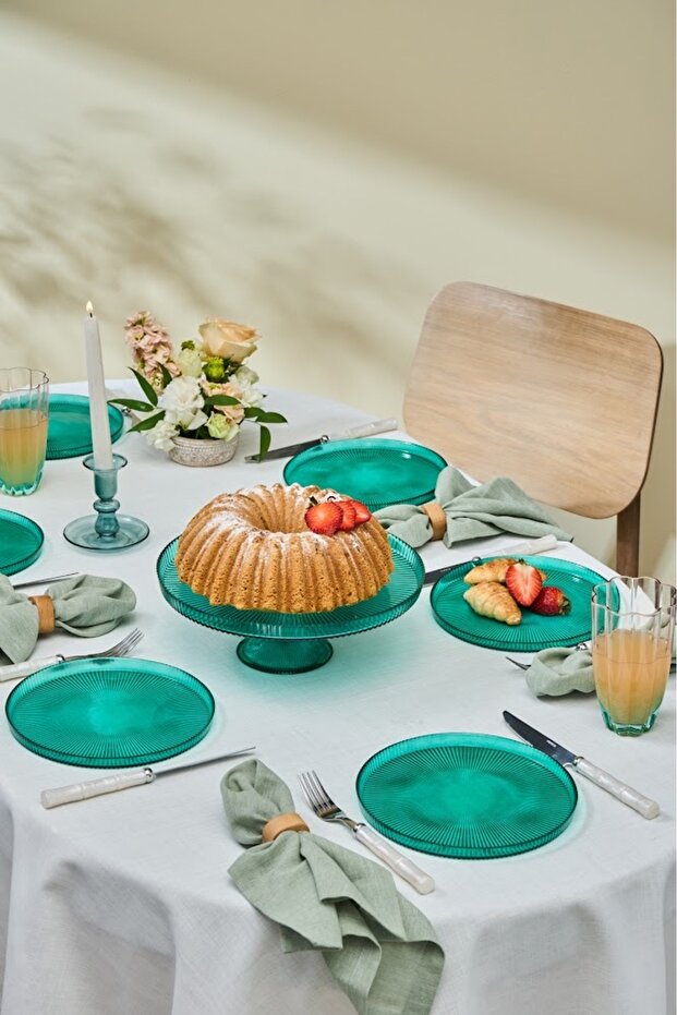 Massimo Cam 7 Parça Pasta / Tatlı Seti 28 Cm - 6