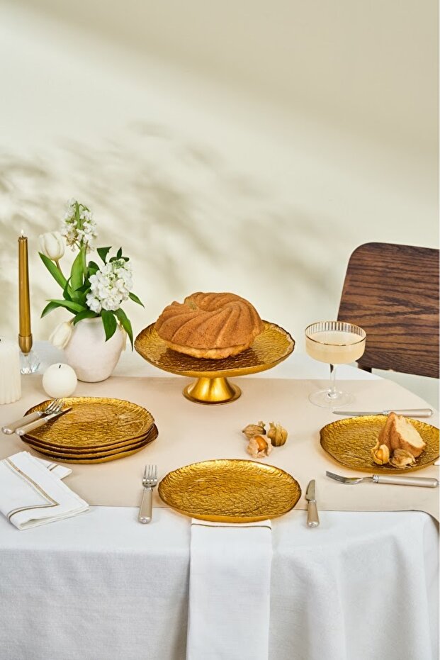 Zerrin Cam 7 Parça Pasta / Tatlı Seti 28 Cm - 5