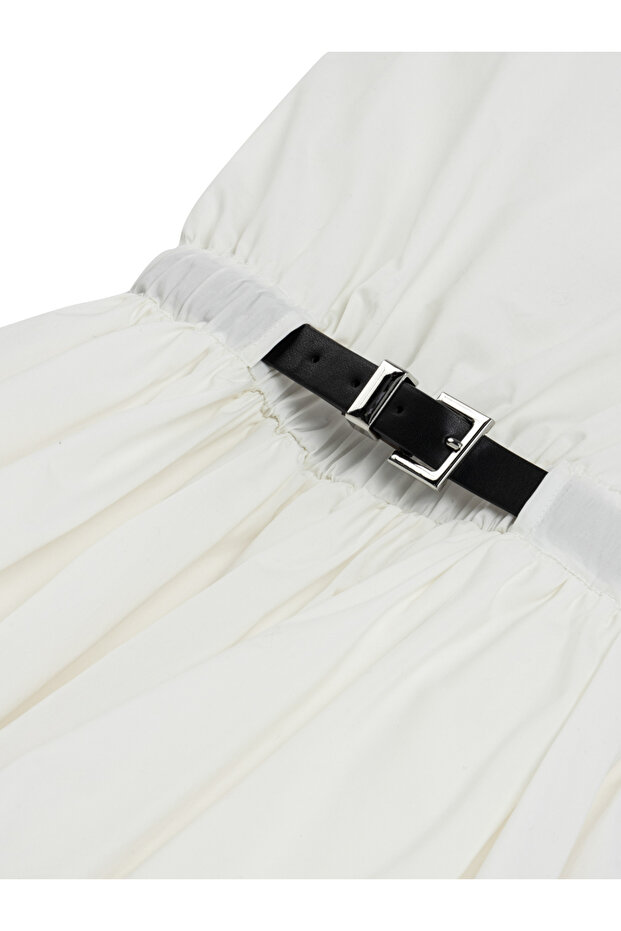 Balon Etekli Mini Elbise - 9