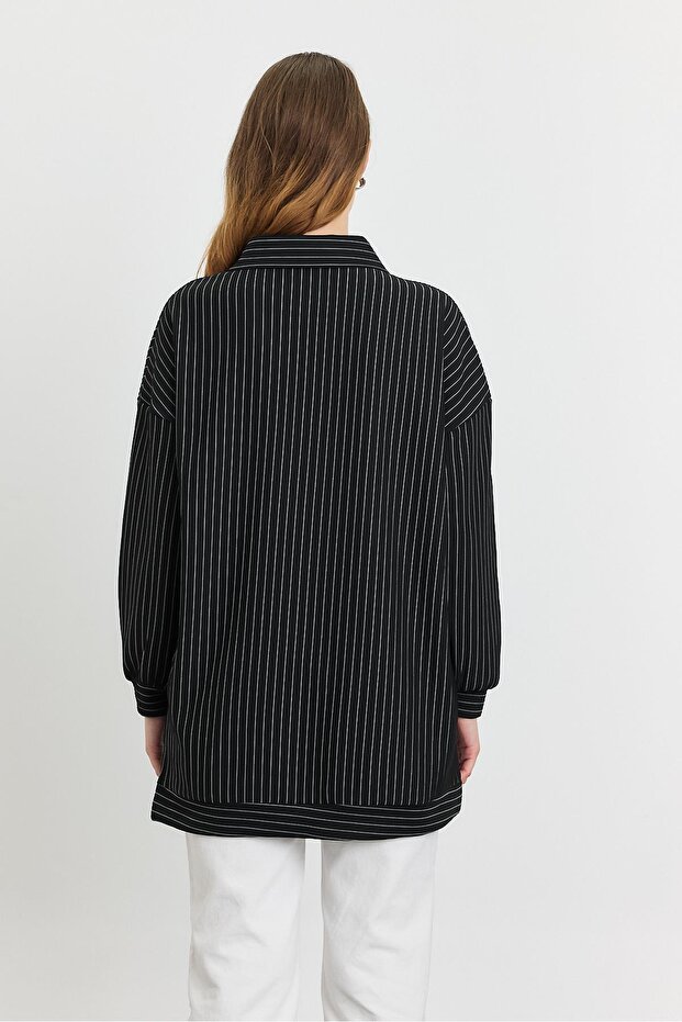 Half Zipper Tunic - Black 4302A - 5