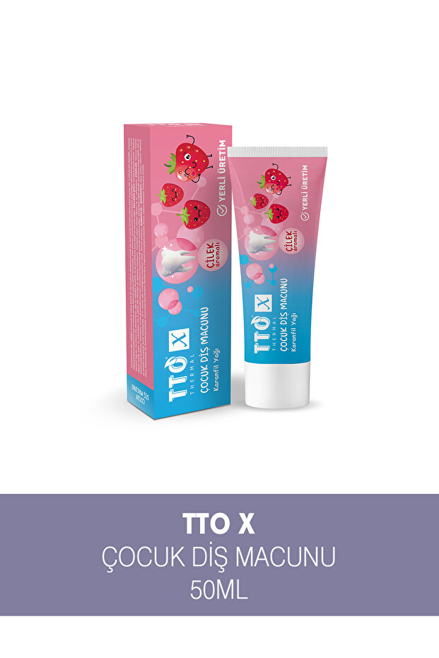 -X Children's Toothpaste Strawberry Flavored with Clove Oil 50 ml – Natural Protection for Sensitive Teeth