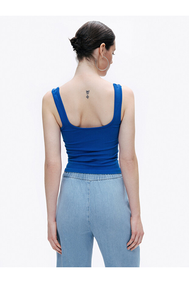 Baskı Detaylı Crop Top - 4