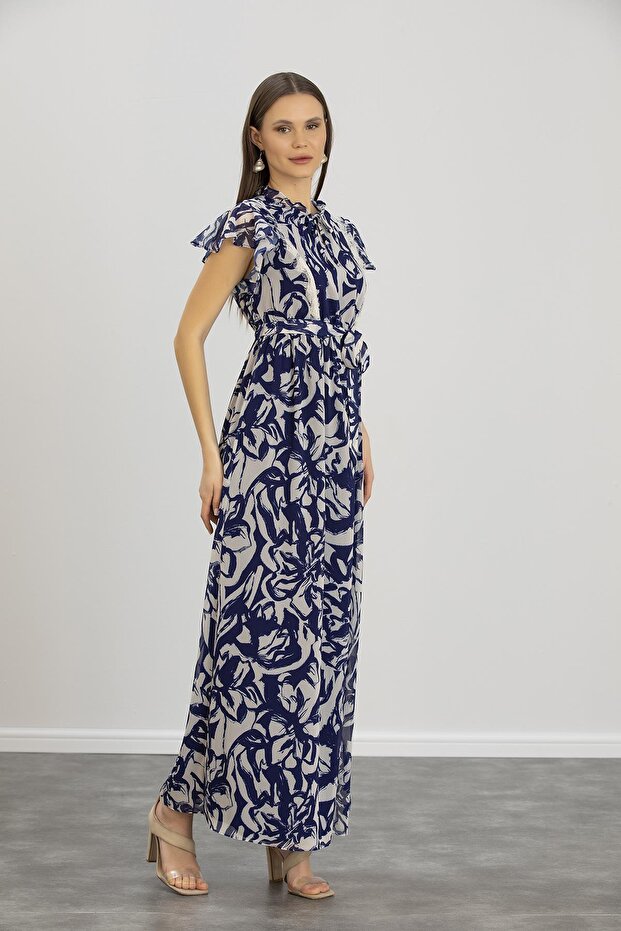 Astarlı şifon hamile elbisesi - 3