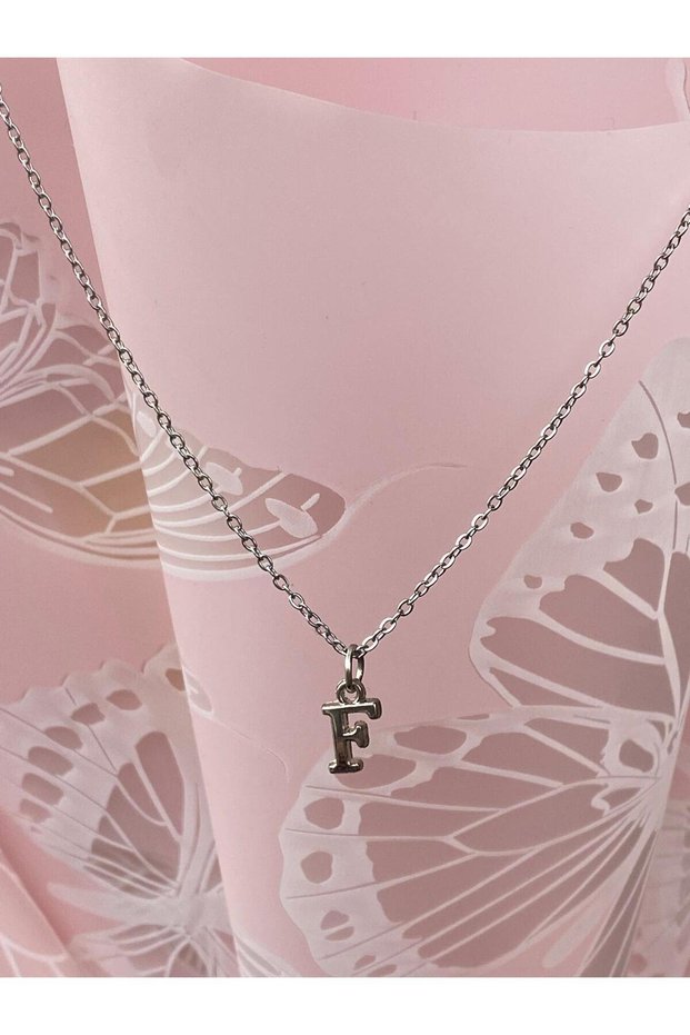 Letter F Steel Tarnish 316L Elegant Necklace
