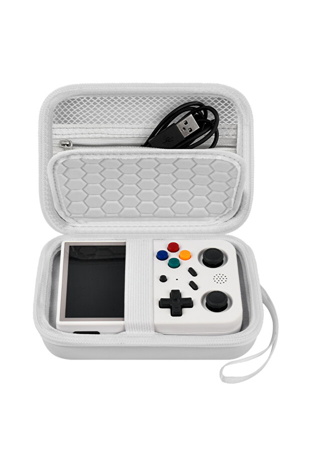 WHITE Travel Case Compatible with RG353V/ RG35XX/RG353VS/ R36S Retro Handheld Game Console, Handheld - 1