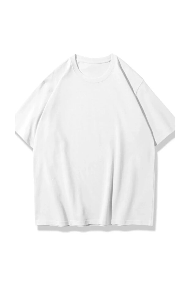 Unisex White Basic Tshirt - 1
