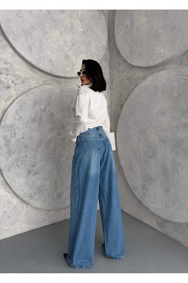 EXTRA BAGGY FRESH MAVİ DENIM PANTOLON - 7