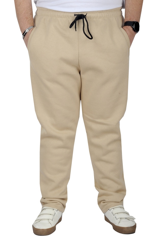 Mode XL Large Size Men's Sweatpants Classic 3 Thread 11103 Beige
