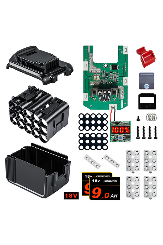 حافظة بطارية DCB200 9.0Ah لـ DEWALT 18V 20V DIY 3Ah DCB184 Shell Box مع لوحة PCB BMS للشحن...