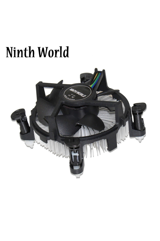 مبرد وحدة المعالجة المركزية بموصل 4 دبابيس مع مبدد حراري من الألومنيوم ومروحة مقاس 3.5 بوصة لجهاز كمبيوتر سطح المكتب Intel Core i7-8750H - 1