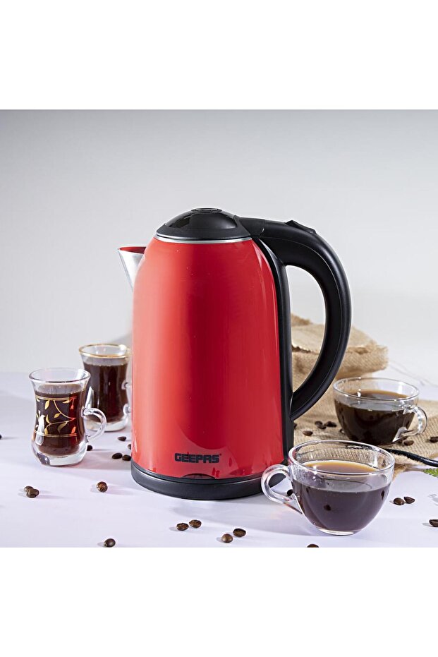 Double Layer Electric Kettle 1.7L - Cordless Water /Tea Kettle with Stainless Steel Double Wall