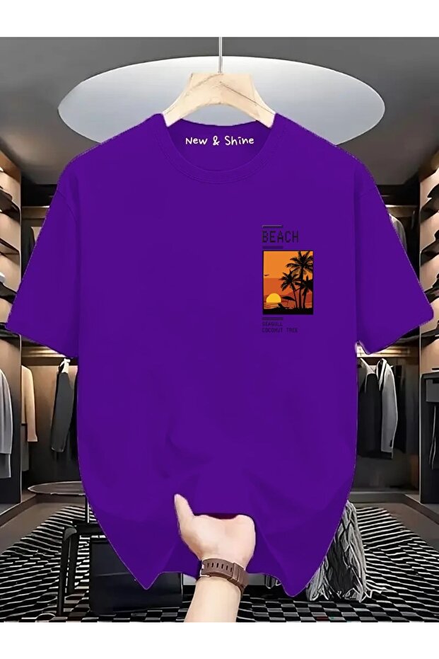 Beach Printed Oversize T-Shirt
