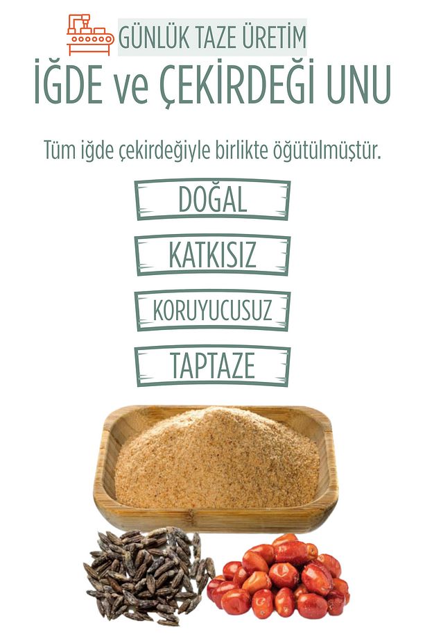 İğde Ve Çekirdeği Unu - 100 gr - Günlük Üretim Iğde Ve Çekirdeği Unu Tozu , Iğde Unu , Iğde Tozu - 3
