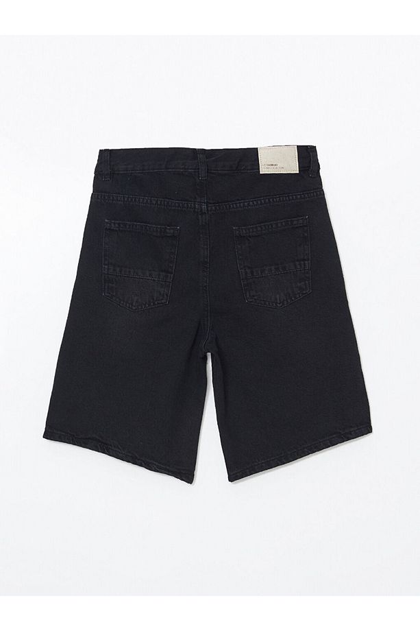 Beli Ayarlanabilir Lastikli Erkek Çocuk Jean Şort - 3