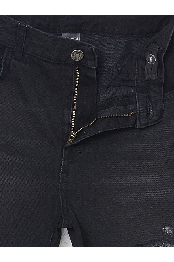 Beli Ayarlanabilir Lastikli Erkek Çocuk Jean Şort - 2