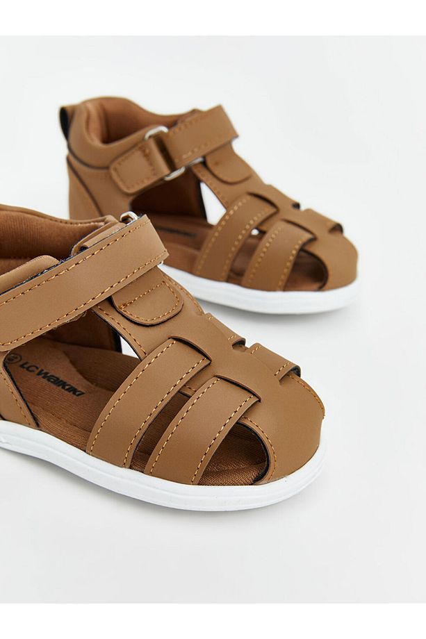 LCW STEPS Kahverengi Cırt Cırtlı Erkek Bebek Sandalet - 3