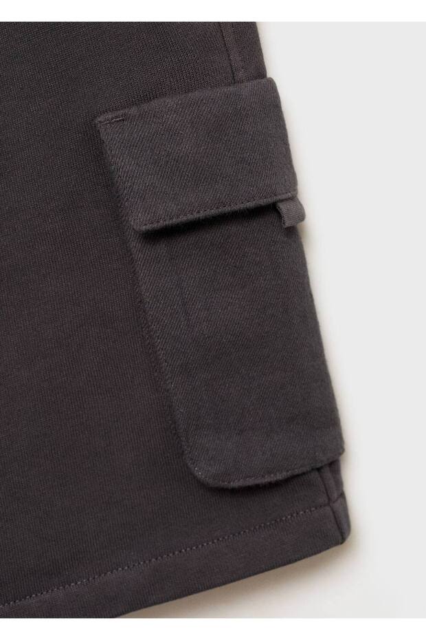 İp detaylı kargo bermuda şort - 4