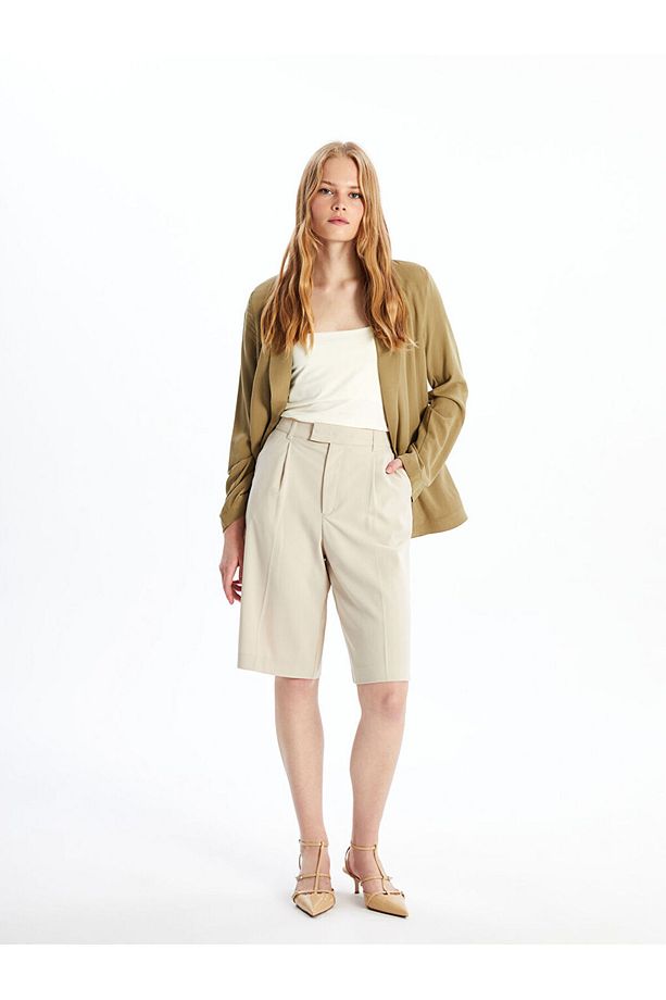 Kadın Loose Fit Düz Şort - 1