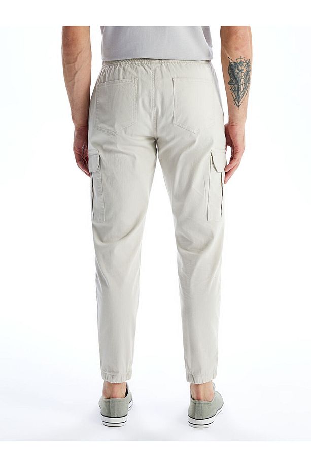 LCW Slim Fit Gabardin Erkek Jogger Pantolon - 4