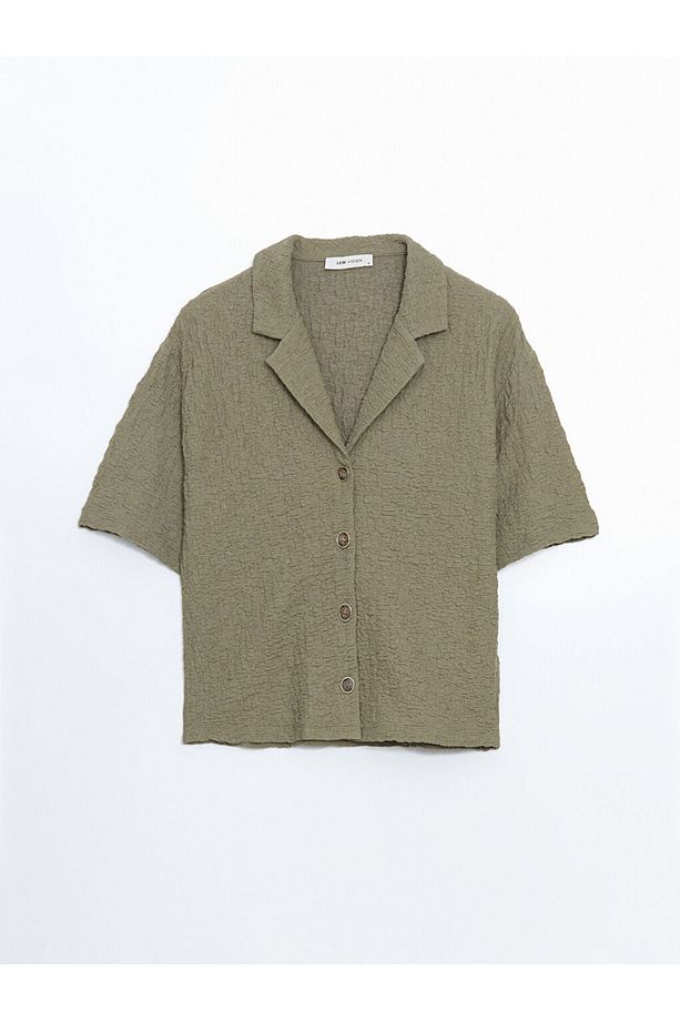 LCW Loose Fit Dokulu Kadın Gömlek - 5