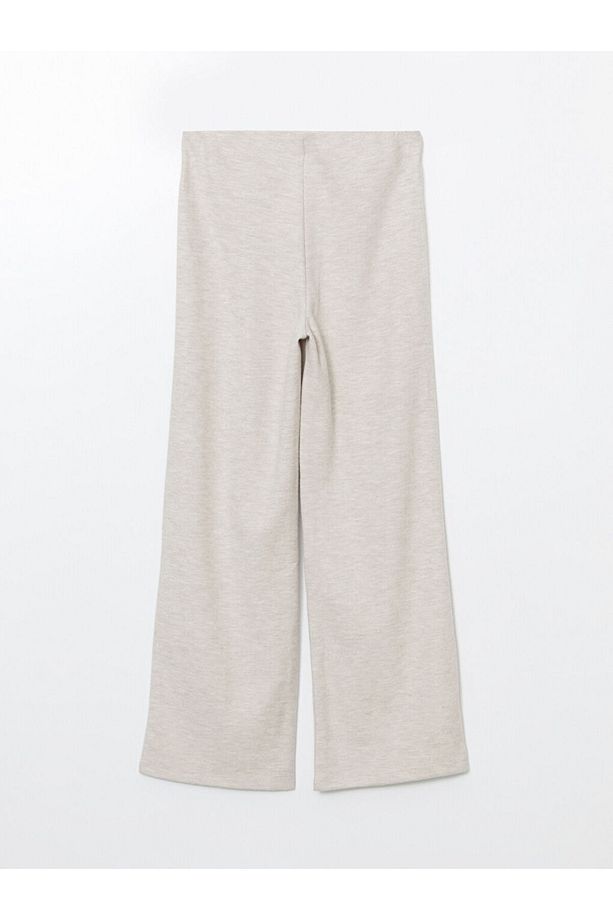 LCW Modest Bej Beli Lastikli Geniş Paça Kadın Pantolon - 6