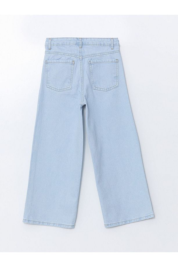 LCW Beli Ayarlanabilir Lastikli Kız Çocuk Jean Pantolon - 3