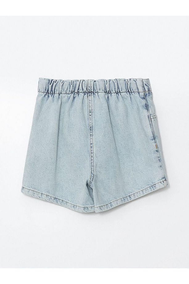LCW Beli Lastikli Kız Çocuk Jean Şort Etek - 3