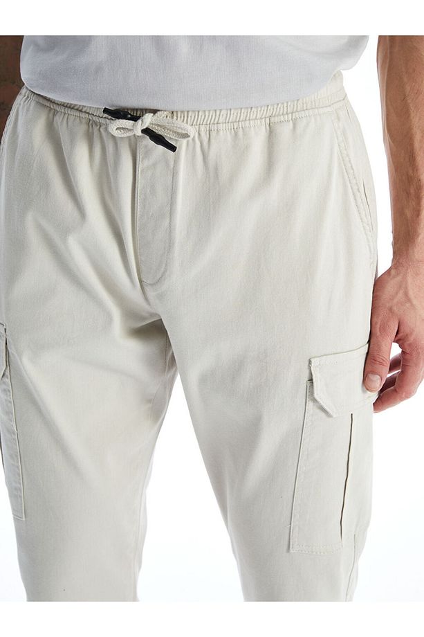 LCW Slim Fit Gabardin Erkek Jogger Pantolon - 3