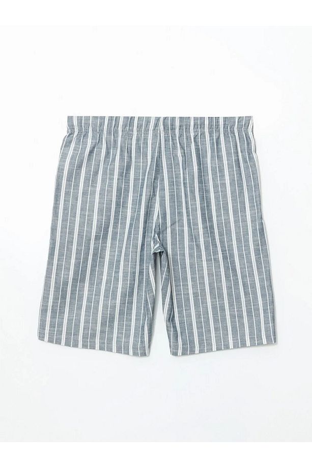 Lacivert Standart Kalıp Erkek Pijama Alt Şort - 2