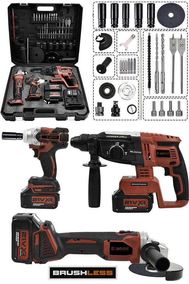 21V 2.0Ah 3 Lü Set Şarjlı Matkap Hilti 2-26mm 450Nm Torklu Vidalama Somun Sıkma Şarjlı Taşla - 1