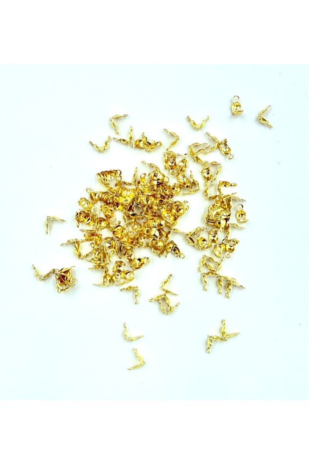 Lacquer Finish Gold Color Knot Closure Jewelry Material 100 Pieces