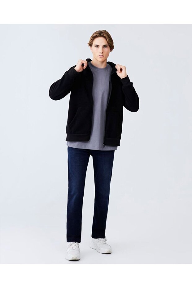 مقنعين انغلق الأساسية البلوز الأسود - 6