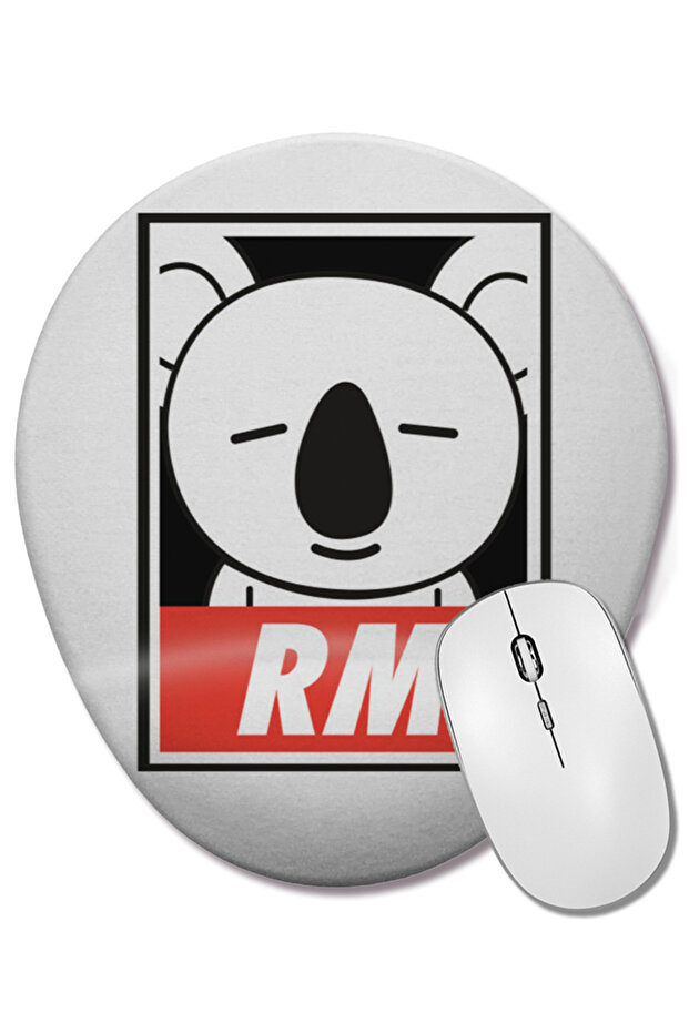 Bt21 Rm Bts Oval Mouse Pad with Wrist Support - 1