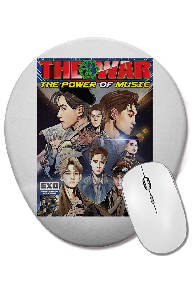 لوحة ماوس بيضاوية مع دعم للمعصم من Exo Power