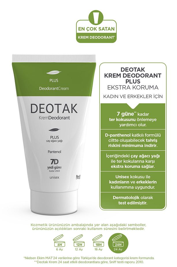 Plus Ekstra Koruma 7 Güne Kadar Etkili Krem Deodorant 35 ml x 2 Adet - 3