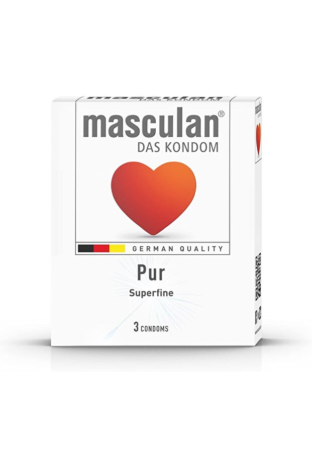 واقيات ذكرية فائقة النحافة من Pur، 3 قطع