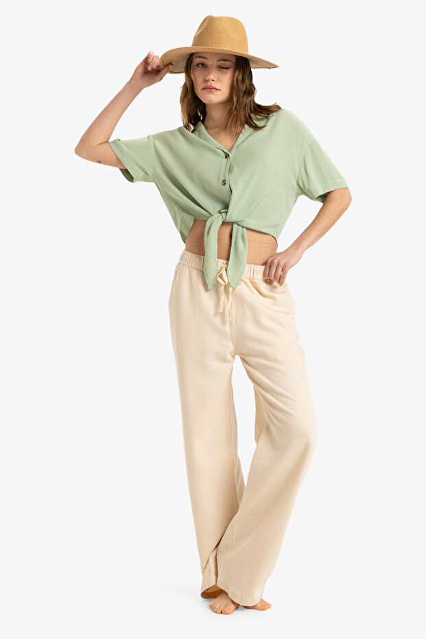 Koszula z krótkim rękawem - Damska lekka wiskoza Zrównoważona tkanina - 6