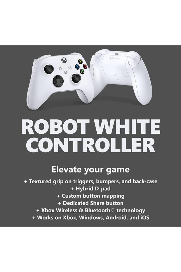 جهاز تحكم عن بعد من مايكروسوفت لجهاز إكس بوكس QAS-00001، روبوت (أبيض) - 2