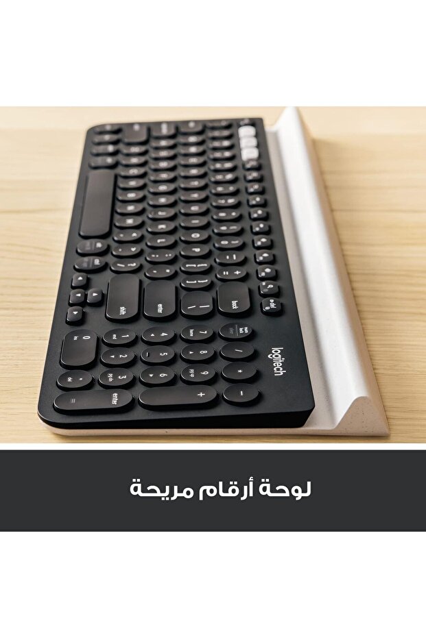 لوحة مفاتيح لاسلكية متعددة الأجهزة K780 لنظام Windows أو Apple أو Android أو Chrome، لاسلكية بتردد 2.4 جيجاهرتز، - 3