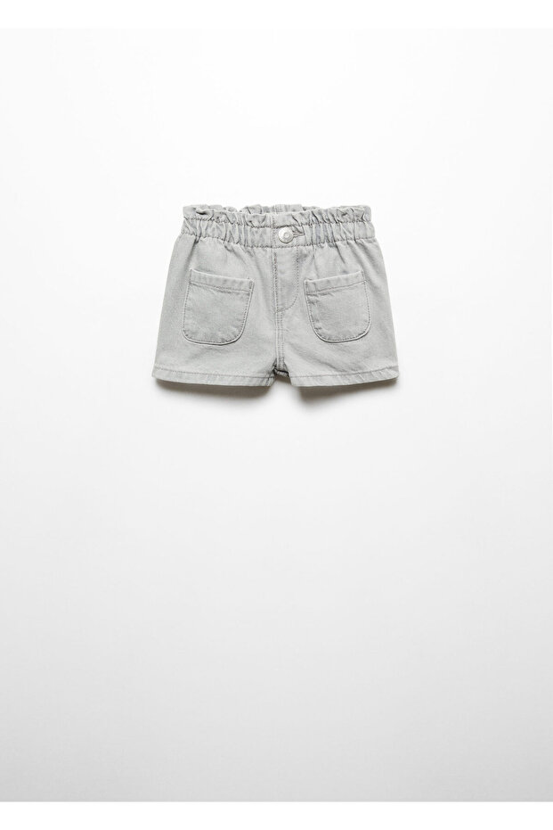 Gray Denim Baby Girl Shorts & Bermuda 67956007