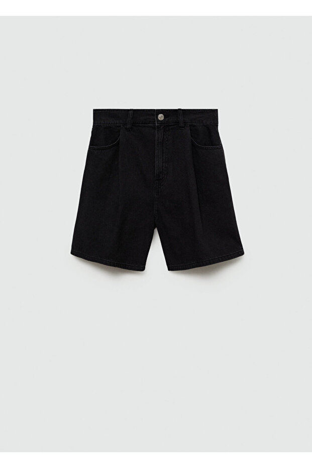 Kadın Siyah Denim Şort & Bermuda 77110256 - 1